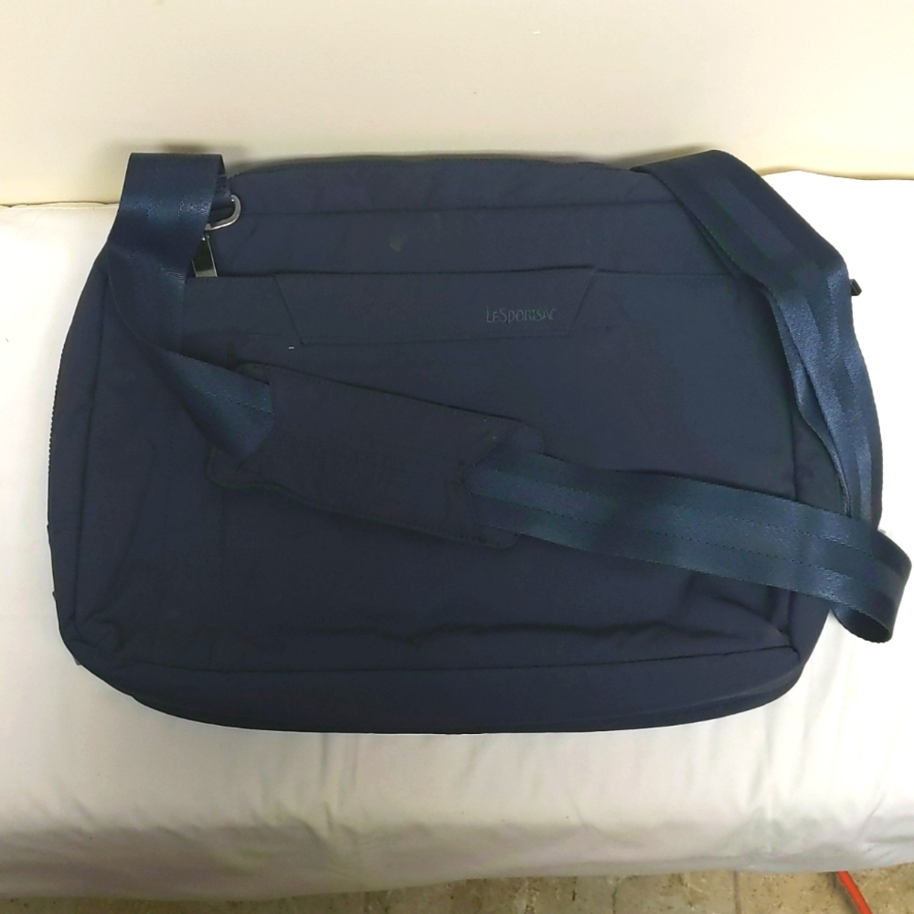 LeSportsac Laptop Messenger Bag Navy Blue